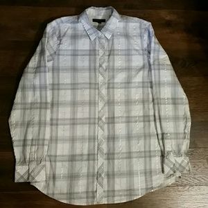 Banana Republic Grey Plaid Dillon Shirt